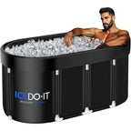 PVC Large Oval Ice Bath Tub 117 CM for Athletes Post-Exercise Recovery Portable Bathtub for Home Gyms Indoor Outdoor use