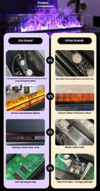 800mm Atomizing Fireplace For Living Room Multi-color Fake Flame Electronic Fireplace Home Remote Control Water Steam Fireplace