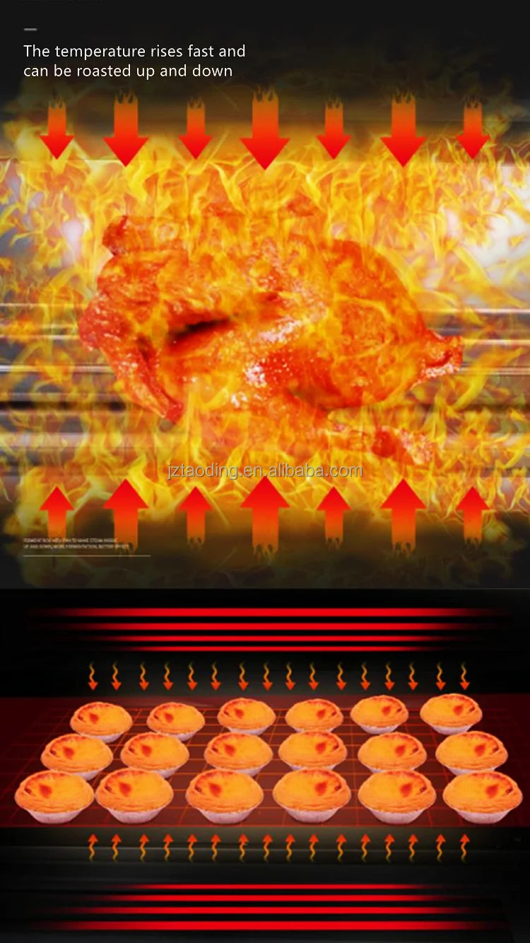 3 Deck 6 Trays Commercial Kitchen Oven Toaster Bakery Machine Equipment Pizza Baking Oven Electric Bread Cake Deck Oven