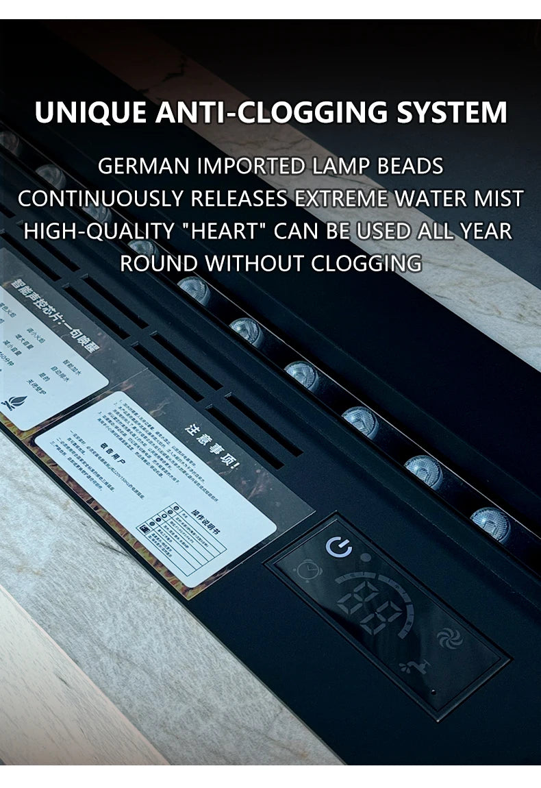 Smart 3D Atomizing Electric Fireplace - Colorful LED Steam Flame, App & Remote Control, Humidifier