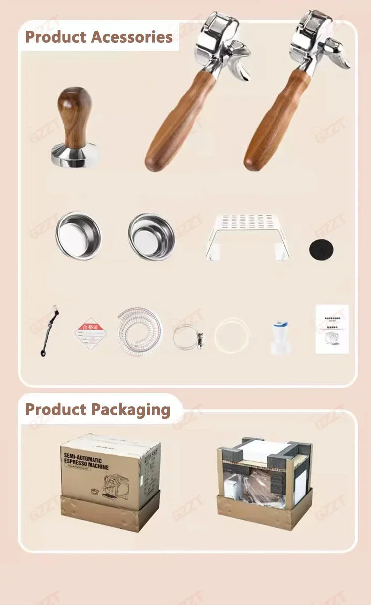 Classic E61 Brewing Group Head Coffee Machine with 9 Bar Pressure Multifunctional Commercial Espresso Coffee Maker for Cafe Shop