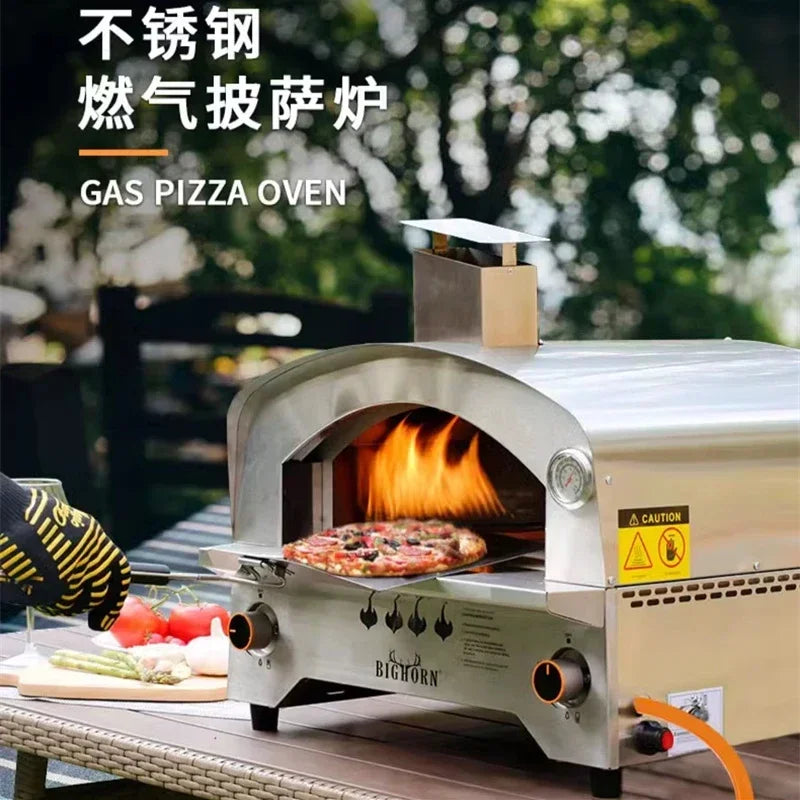 Gas Pizza Oven Outdoor with Thermometer Stainless Steel Large Traditional Kiln Pizza Oven 오븐 accessoires de cuisine forno pizza