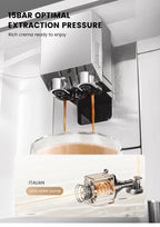 Mcilpoog M3 Automatic Espresso Coffee Machine ，Built-In Milk Frother & Tank, 7 Coffee Varieties, Touchscreen