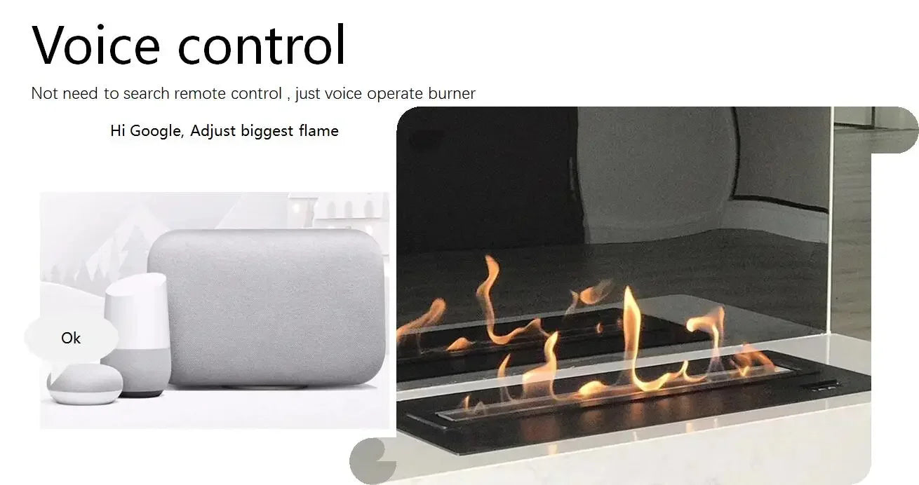 Electric LED Fireplace 3D Flame Water Vapor Steam Fire Place Auto Fill & Drain Fake Flame Fireplace for Living Room Home Decor
