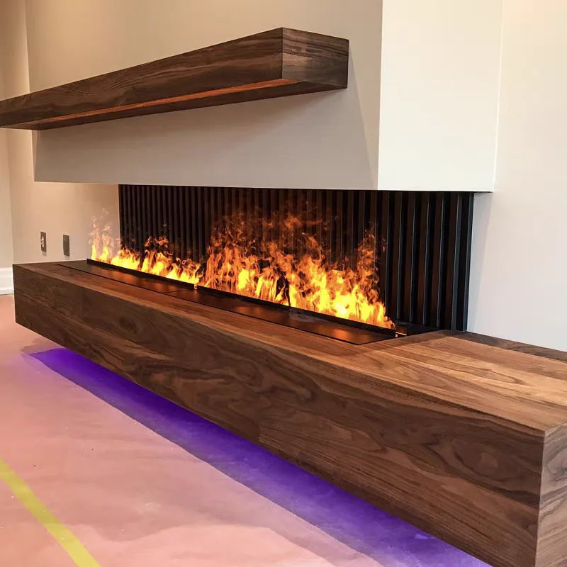 Netflix Fireplace |Smart Silent Mist Fireplac Silent Humidifier + Crackling Sound | No Gas/Wood Needed | 5-Year Warranty