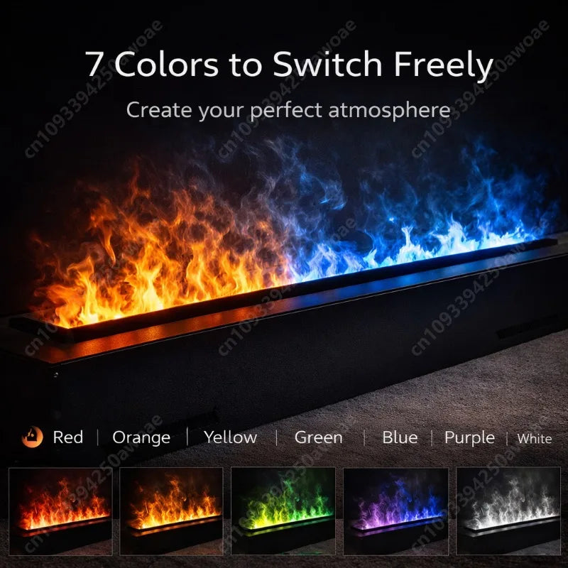 Water Electric Fireplace 3D Mist Fireplace Embedded Realistic Mist Flame Remote Control APP Interior Decoration Steam Fireplace