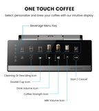 Mcilpoog M3 Automatic Espresso Coffee Machine ，Built-In Milk Frother & Tank, 7 Coffee Varieties, Touchscreen