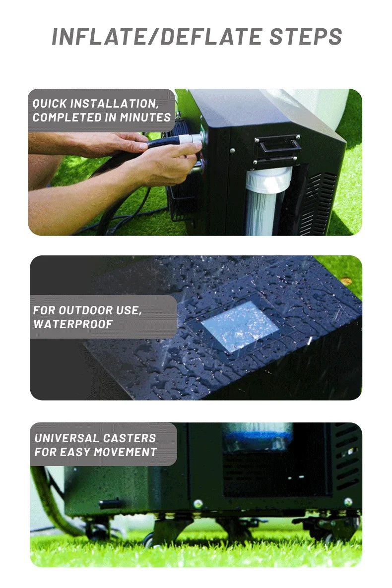 Inflatable Black Portable Oval Cold Plunge Ice Bath Tub with Pump for Cold Water Therapy Recovery