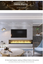 Netflix Fireplace |Smart Silent Mist Fireplac Silent Humidifier + Crackling Sound | No Gas/Wood Needed | 5-Year Warranty