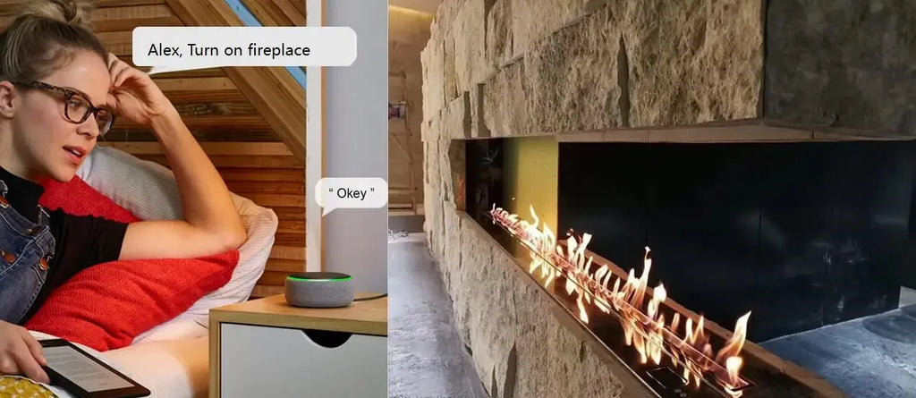 Electric LED Fireplace 3D Flame Water Vapor Steam Fire Place Auto Fill & Drain Fake Flame Fireplace for Living Room Home Decor
