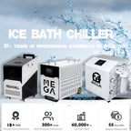 Ice Baths Chiller Water Cooled Water Cooling And Heating Ice Bath Chillers Cold Plunge Chiller Machine 1000L Tub