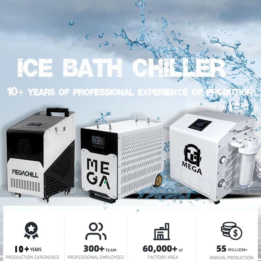 Ice Baths Chiller Water Cooled Water Cooling And Heating Ice Bath Chillers Cold Plunge Chiller Machine 1000L Tub