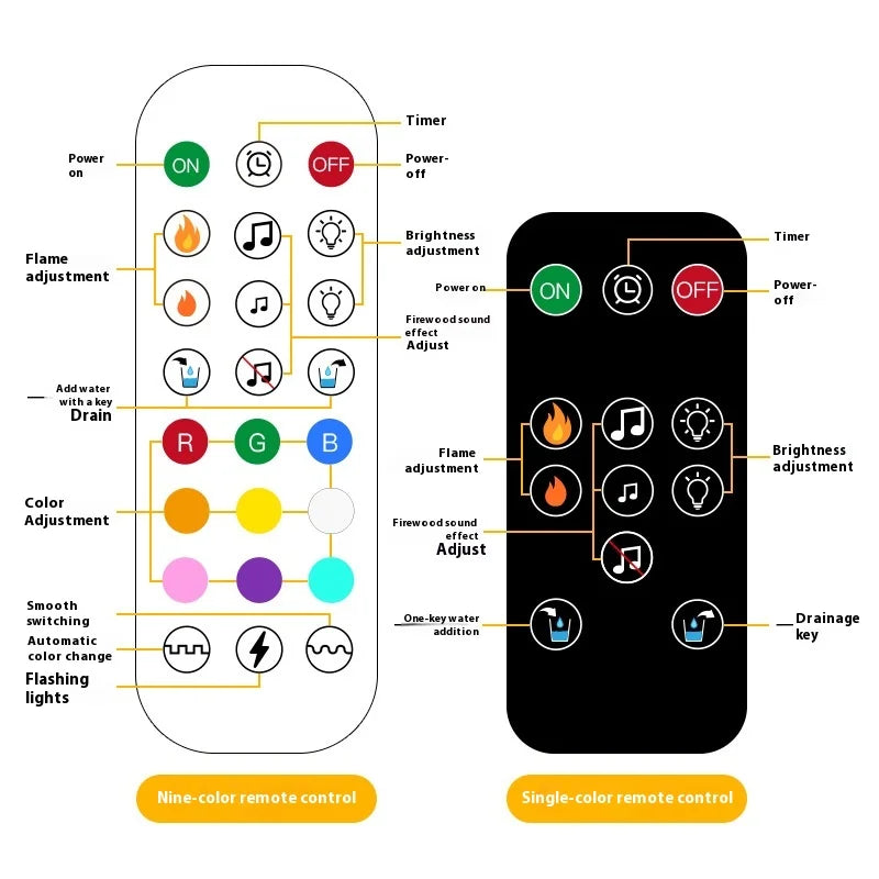 800mm Atomizing Fireplace For Living Room Multi-color Fake Flame Electronic Fireplace Home Remote Control Water Steam Fireplace