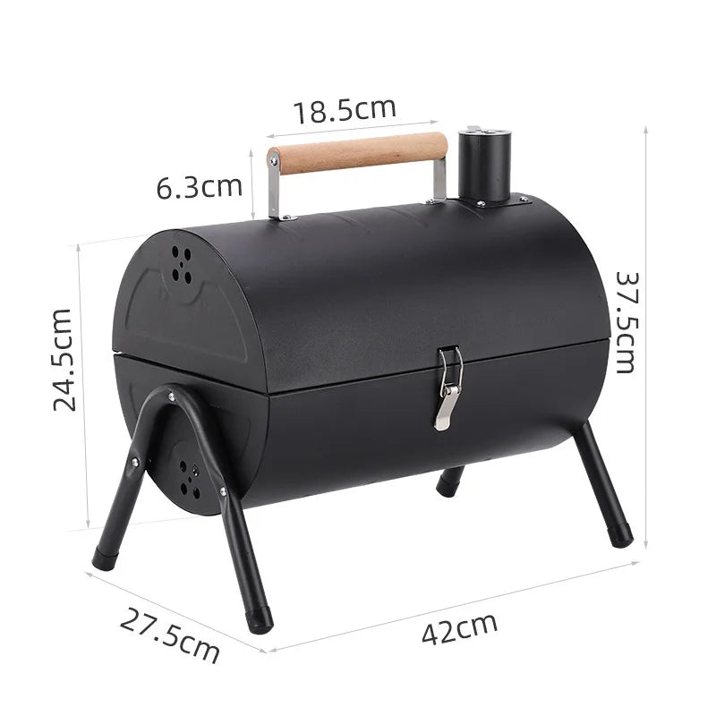 Barbecue grill for home use, both frying and grilling, portable outdoor camping, smoke-free barbecue grill, barbecue grill