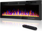 [Discounted Price!]72 inch Ultra-Thin Electric Fireplace in-Wall Recessed and Wall Mounted Fireplace Heater,Timer,Low Noise, Rem