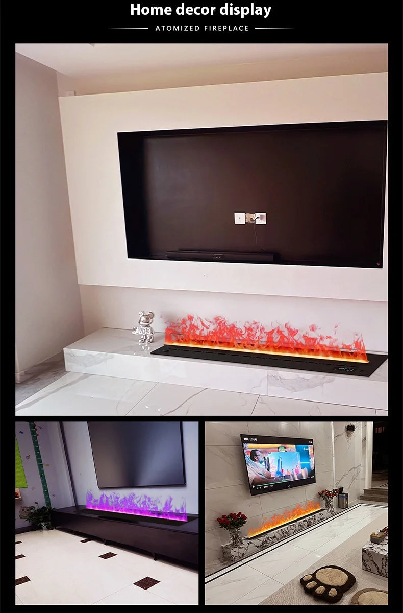 800mm Atomizing Fireplace For Living Room Multi-color Fake Flame Electronic Fireplace Home Remote Control Water Steam Fireplace