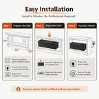 Water Electric Fireplace 3D Mist Fireplace Embedded Realistic Mist Flame Remote Control APP Interior Decoration Steam Fireplace