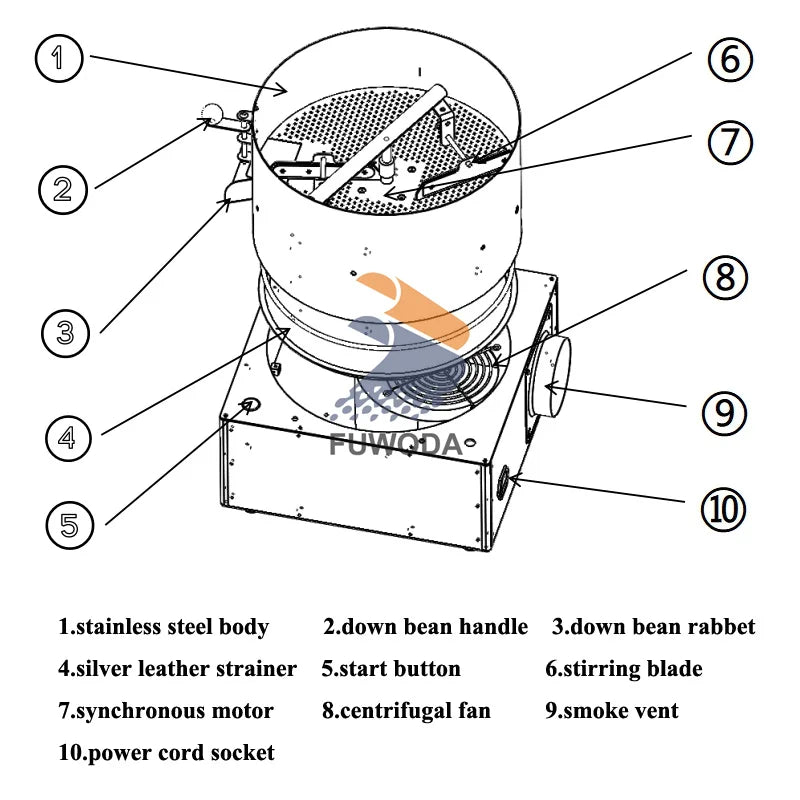 2KG Large Capacity Coffee Bean Cooler Machine Electric Cooling Machine for Home