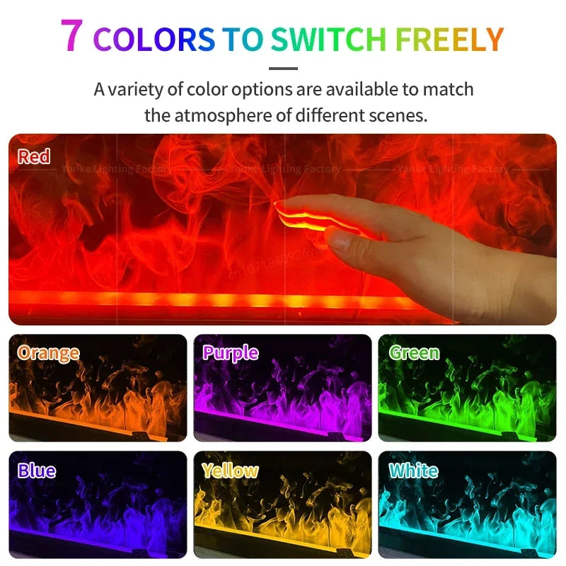 3D Water Electric Fireplace Mist Fireplace Embedded Realistic Mist Flame Remote Control APP Interior Decoration Steam Fireplace