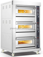 3 Deck 6 Trays Commercial Kitchen Oven Toaster Bakery Machine Equipment Pizza Baking Oven Electric Bread Cake Deck Oven