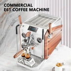 Classic E61 Brewing Group Head Coffee Machine with 9 Bar Pressure Multifunctional Commercial Espresso Coffee Maker for Cafe Shop