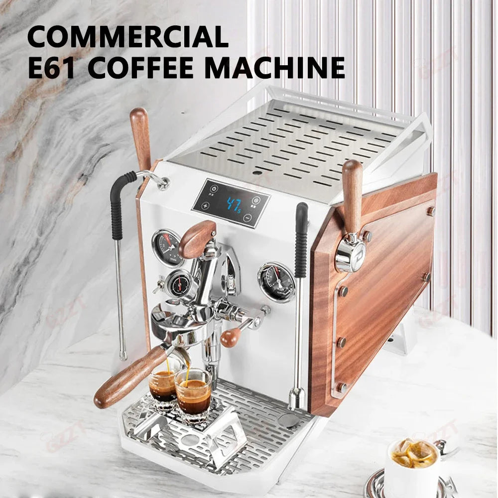 Classic E61 Brewing Group Head Coffee Machine with 9 Bar Pressure Multifunctional Commercial Espresso Coffee Maker for Cafe Shop