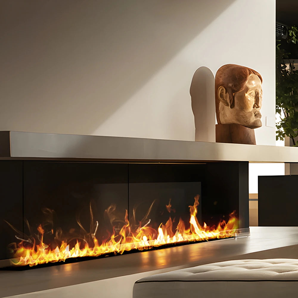 3D Water Electric Fireplace Mist Fireplace Embedded Realistic Mist Flame Remote Control APP Interior Decoration Steam Fireplace