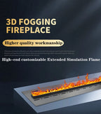 Water Vapor Fireplace Recessed Multicolour Realistic Atomized Flame 3d Electric Fireplace with Auto Water Control and Remote
