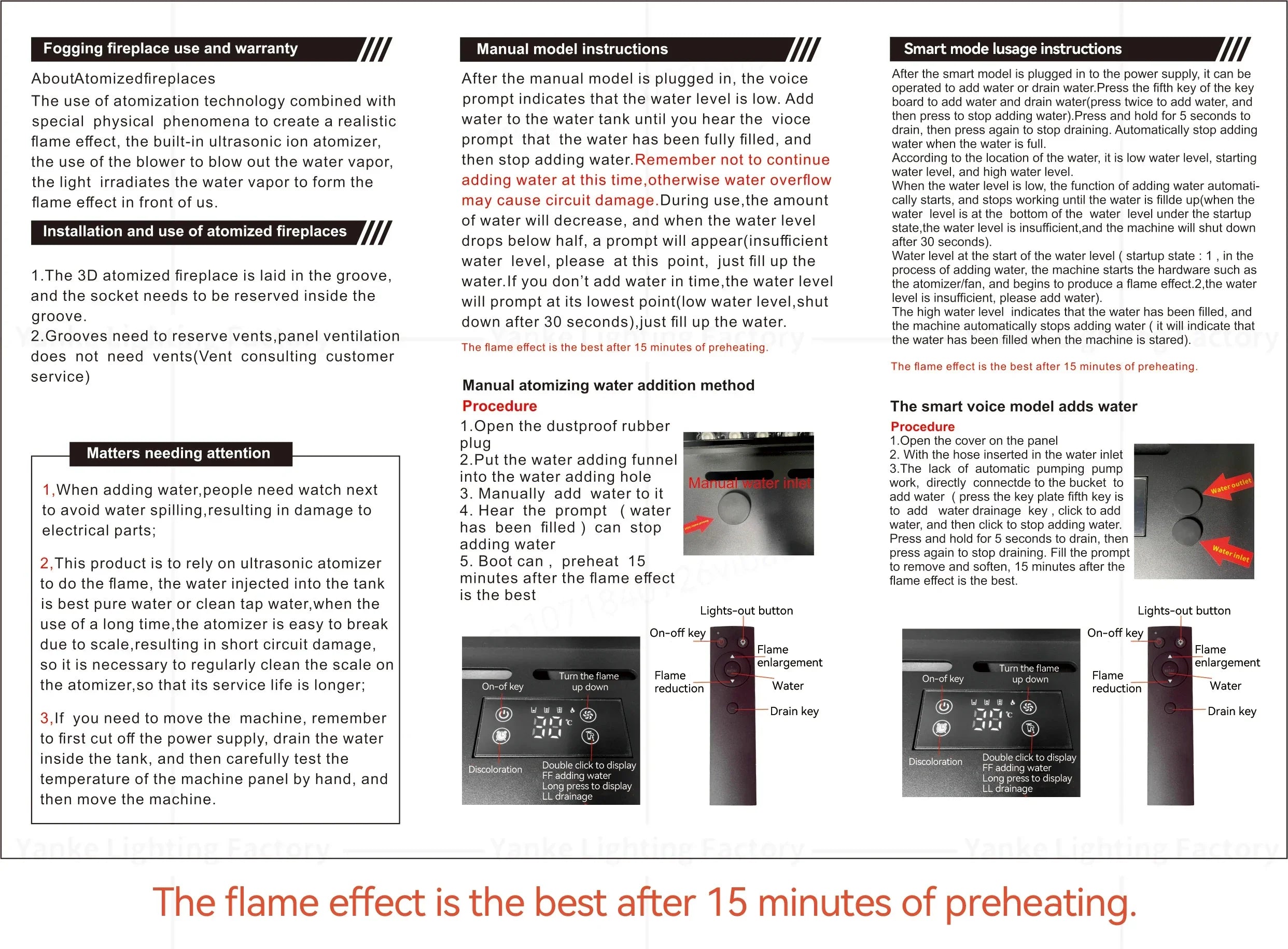 3D Water Electric Fireplace Mist Fireplace Embedded Realistic Mist Flame Remote Control APP Interior Decoration Steam Fireplace