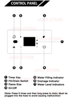Water Vapor Fireplace Recessed Multicolour Realistic Atomized Flame 3d Electric Fireplace with Auto Water Control and Remote
