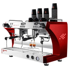 Commercial Coffee Machine CRM3120C Dual Head Coffee Machine, Independent Multi Boiler System, Adjustable Extraction Temperature