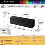 800mm Atomizing Fireplace For Living Room Multi-color Fake Flame Electronic Fireplace Home Remote Control Water Steam Fireplace
