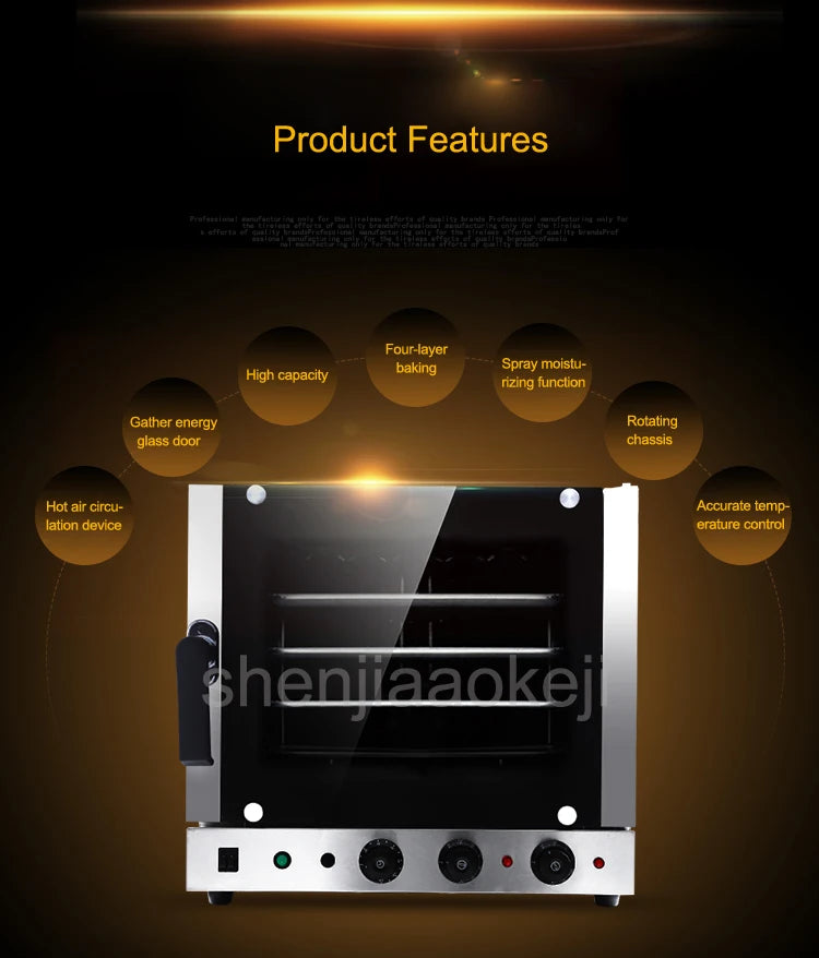 EC01F 4 trays Hot-air Convection Oven kitchen Baking oven Electric oven commercial 60L 220V 4500W
