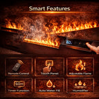 Water Electric Fireplace 3D Mist Fireplace Embedded Realistic Mist Flame Remote Control APP Interior Decoration Steam Fireplace