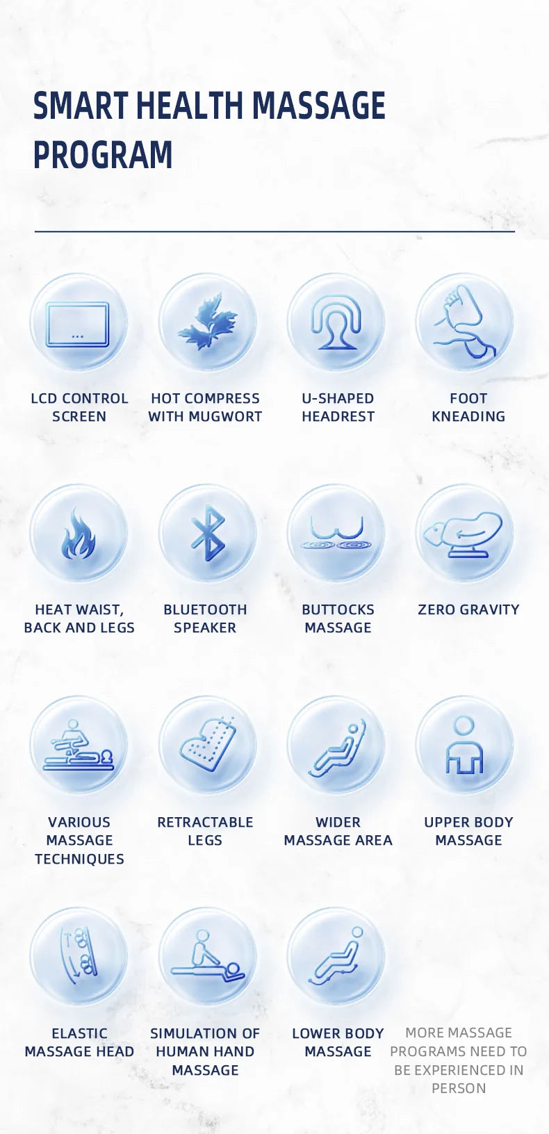 AS-100 Automatic Home Full Body Airbag Kneading  Massag Chair Electric Zero Gravity Massage Chair with Bluetooth Voice Control