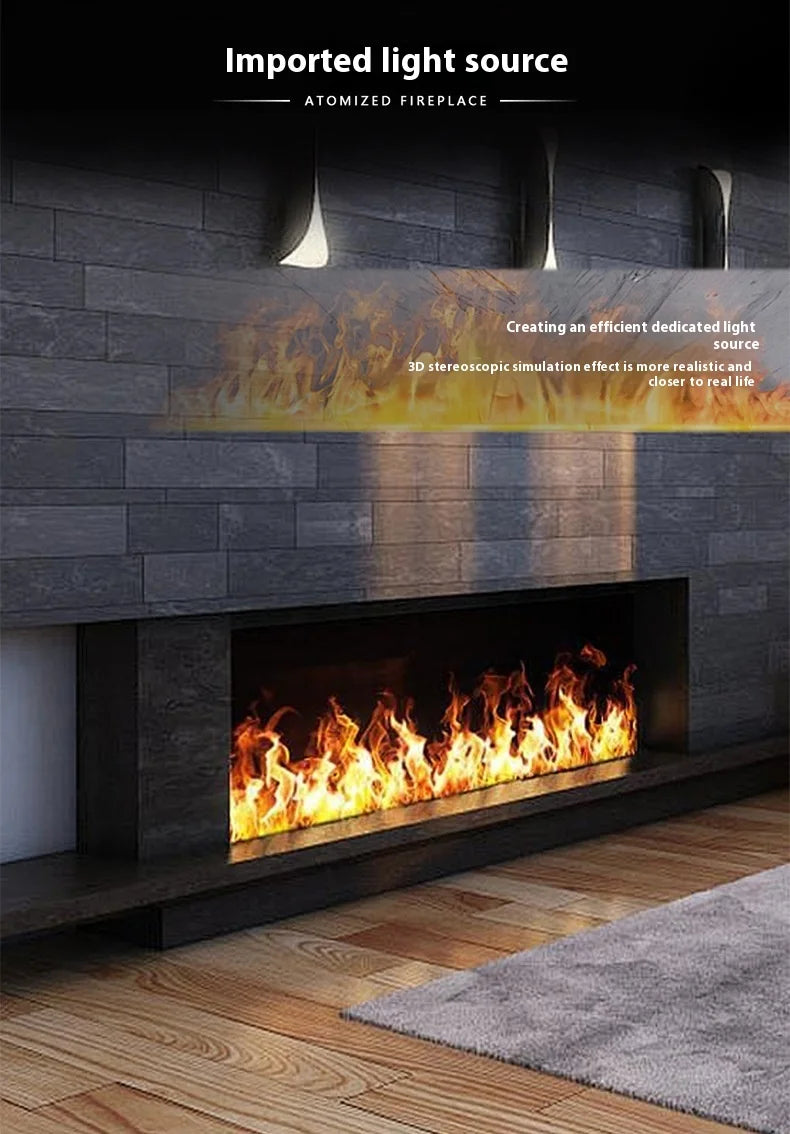 800mm Atomizing Fireplace For Living Room Multi-color Fake Flame Electronic Fireplace Home Remote Control Water Steam Fireplace