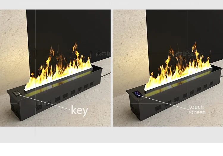 Netflix Fireplace |Smart Silent Mist Fireplac Silent Humidifier + Crackling Sound | No Gas/Wood Needed | 5-Year Warranty