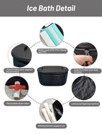 Inflatable Black Portable Oval Cold Plunge Ice Bath Tub with Pump for Cold Water Therapy Recovery