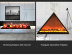 Netflix Fireplace |Smart Silent Mist Fireplac Silent Humidifier + Crackling Sound | No Gas/Wood Needed | 5-Year Warranty