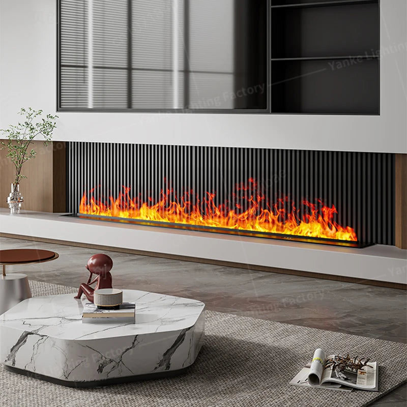 3D Water Electric Fireplace Mist Fireplace Embedded Realistic Mist Flame Remote Control APP Interior Decoration Steam Fireplace