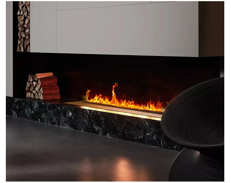 Water Vapor Fireplace Recessed Multicolour Realistic Atomized Flame 3d Electric Fireplace with Auto Water Control and Remote